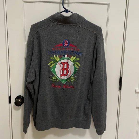 Tommy bahama red deals sox half zip
